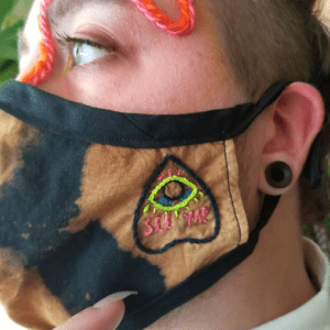 See Ya! Planchette Bleach Dyed Mask