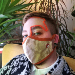 Mossy Mushroom Bleach Dyed Mask